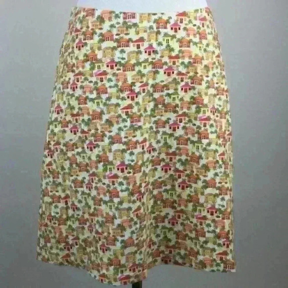 J Jill Skirt Huts Palm Trees Maxi with pockets - Picture 1 of 8